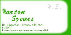 marton szemes business card